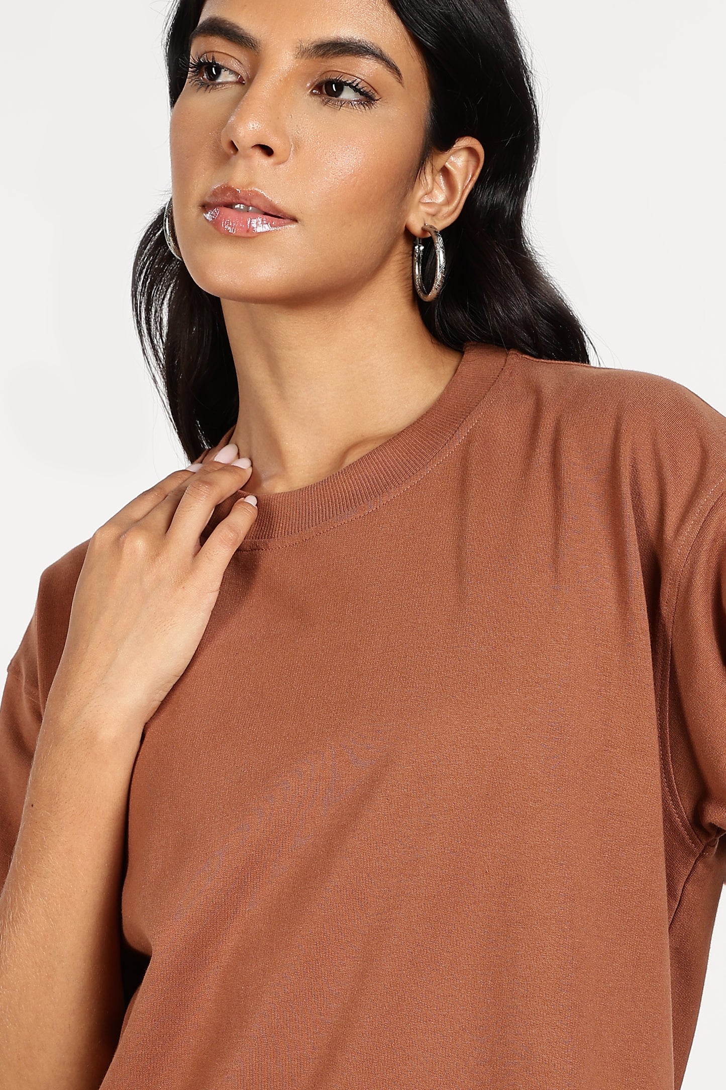 CHOCOLATE SCENTED SOLID BROWN T-SHIRT