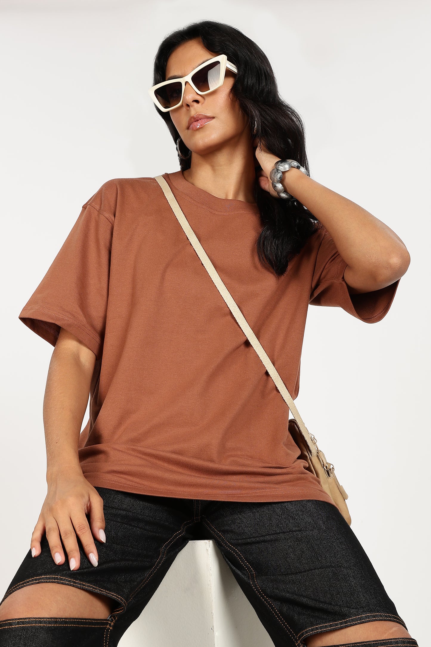 CHOCOLATE SCENTED SOLID BROWN T-SHIRT