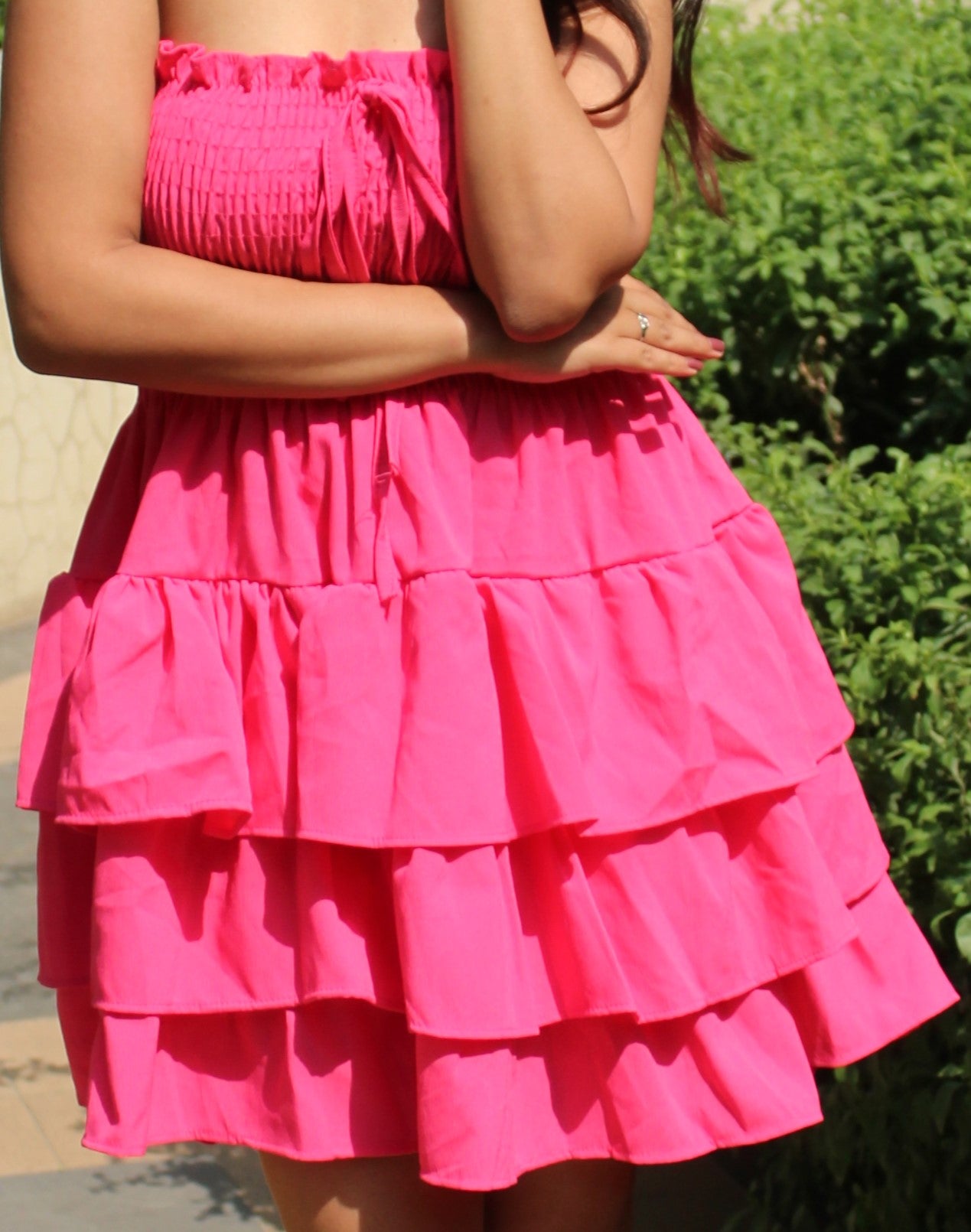 Tiered Tube Knot : Pink