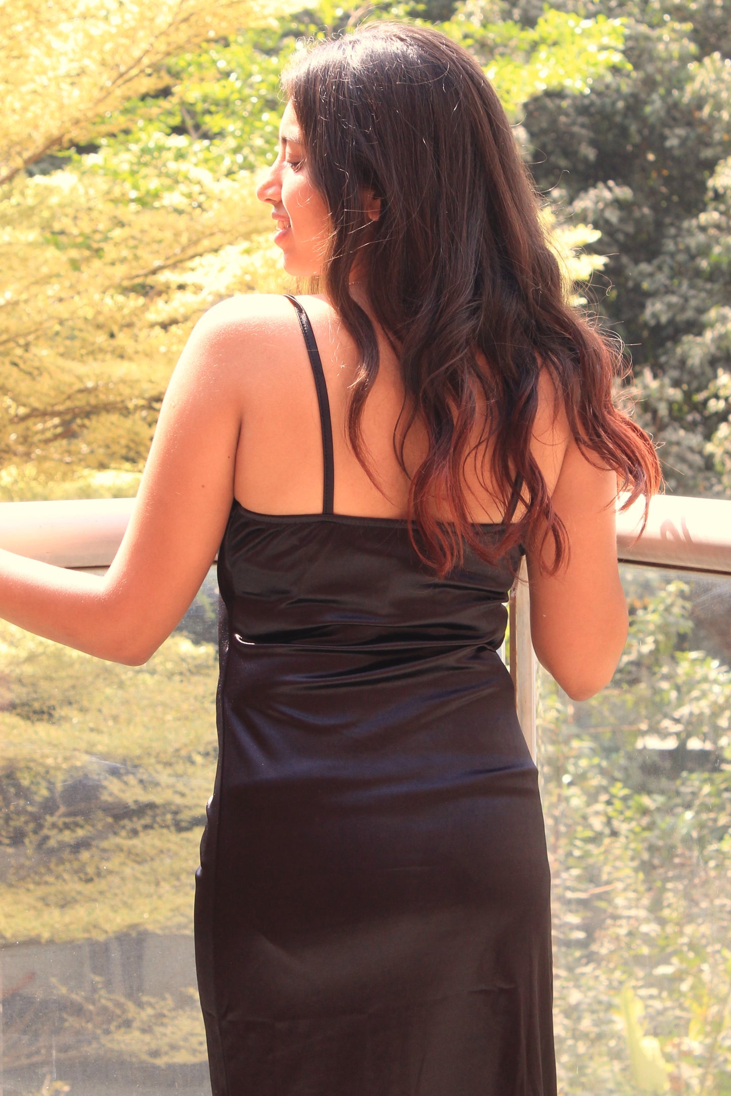 Cawl Slip Dress : BLACK