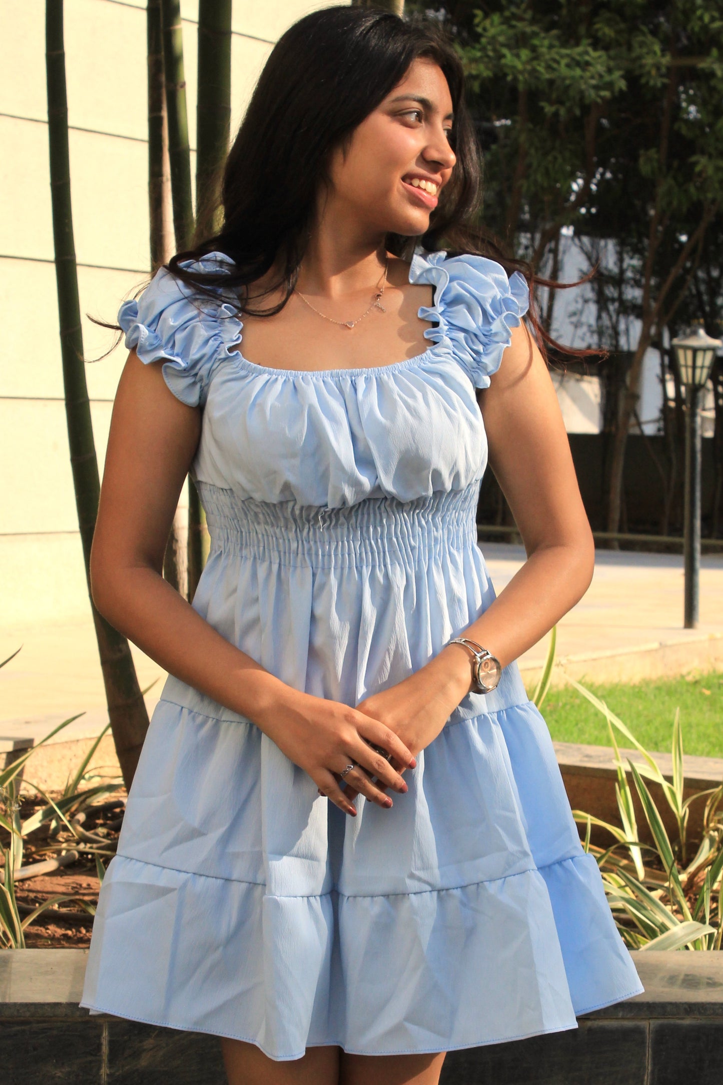 Tierd Tube Dress : Blue