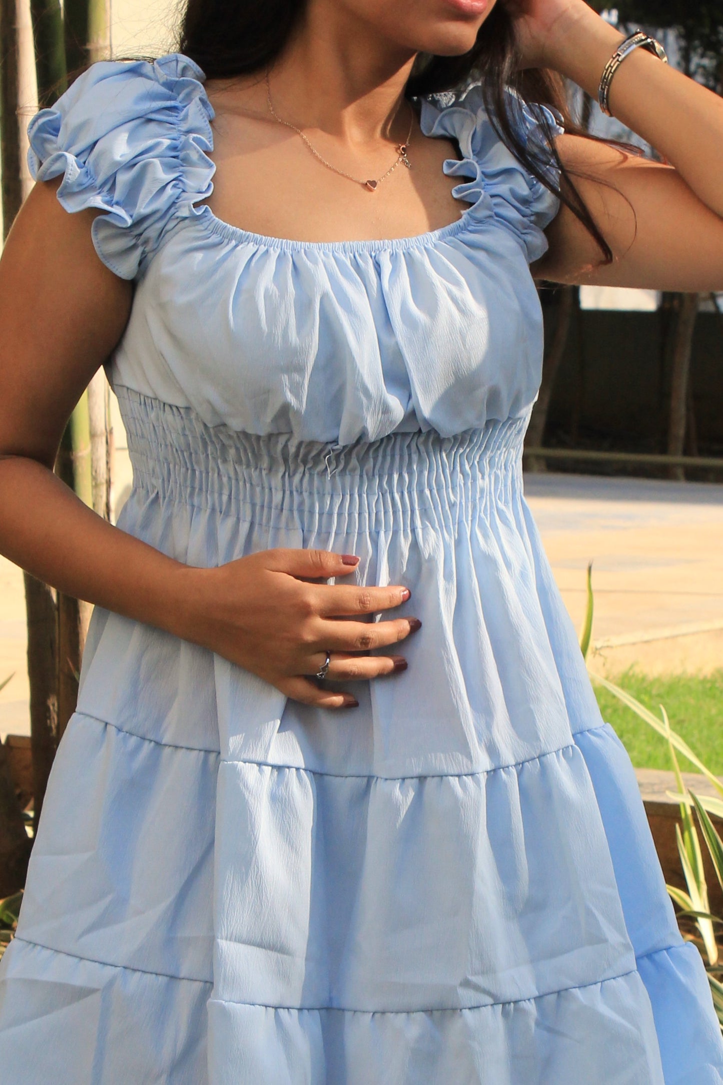 Tierd Tube Dress : Blue