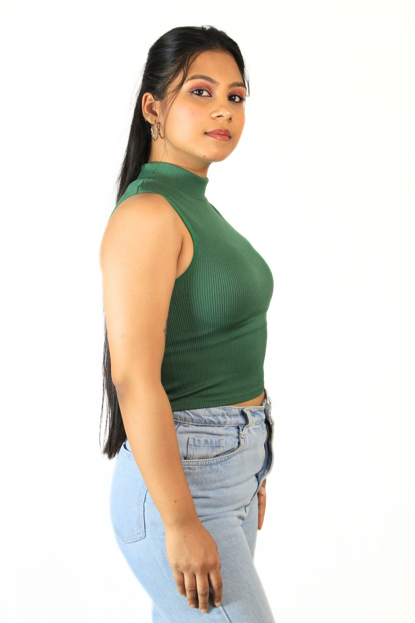 Ribbed Tank Top : Green