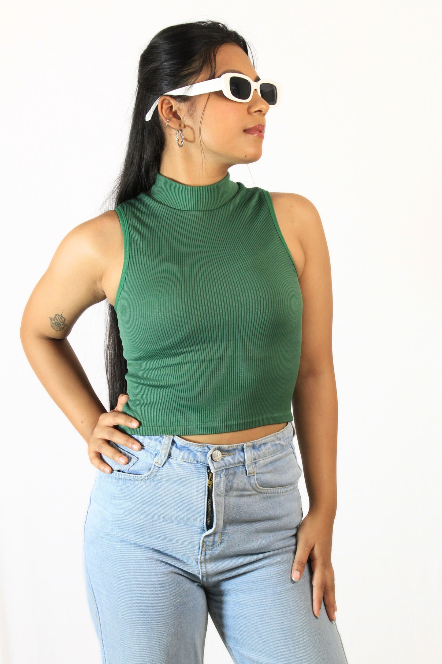 Ribbed Tank Top : Green
