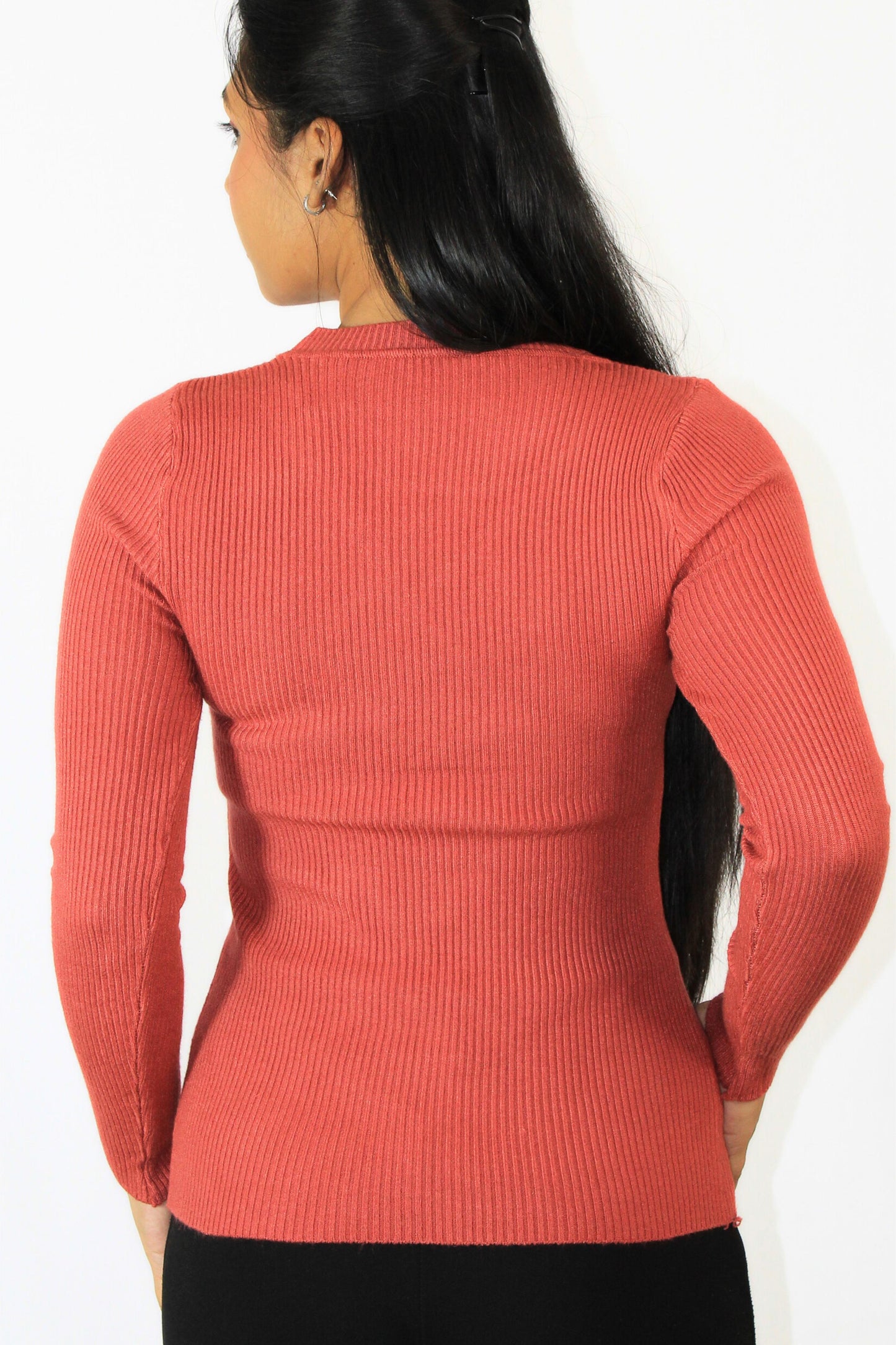 Ribbed Round Top (Orange)