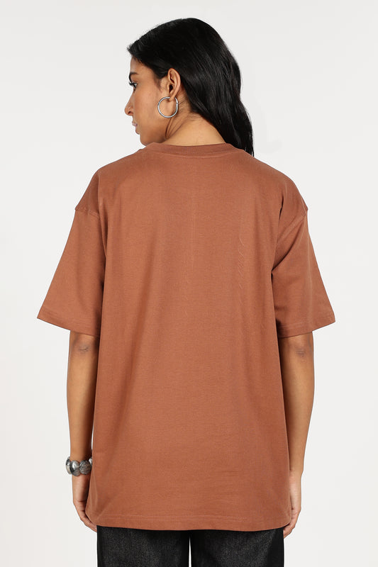 CHOCOLATE SCENTED SOLID BROWN T-SHIRT