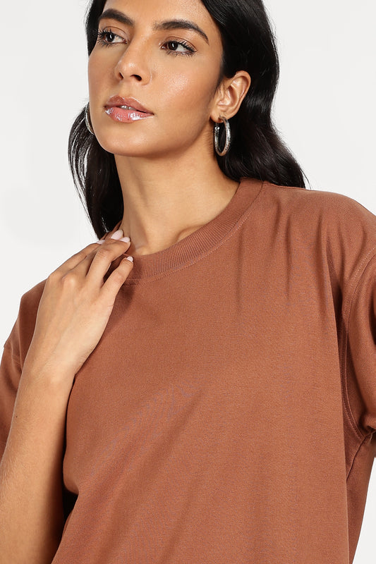 CHOCOLATE SCENTED SOLID BROWN T-SHIRT