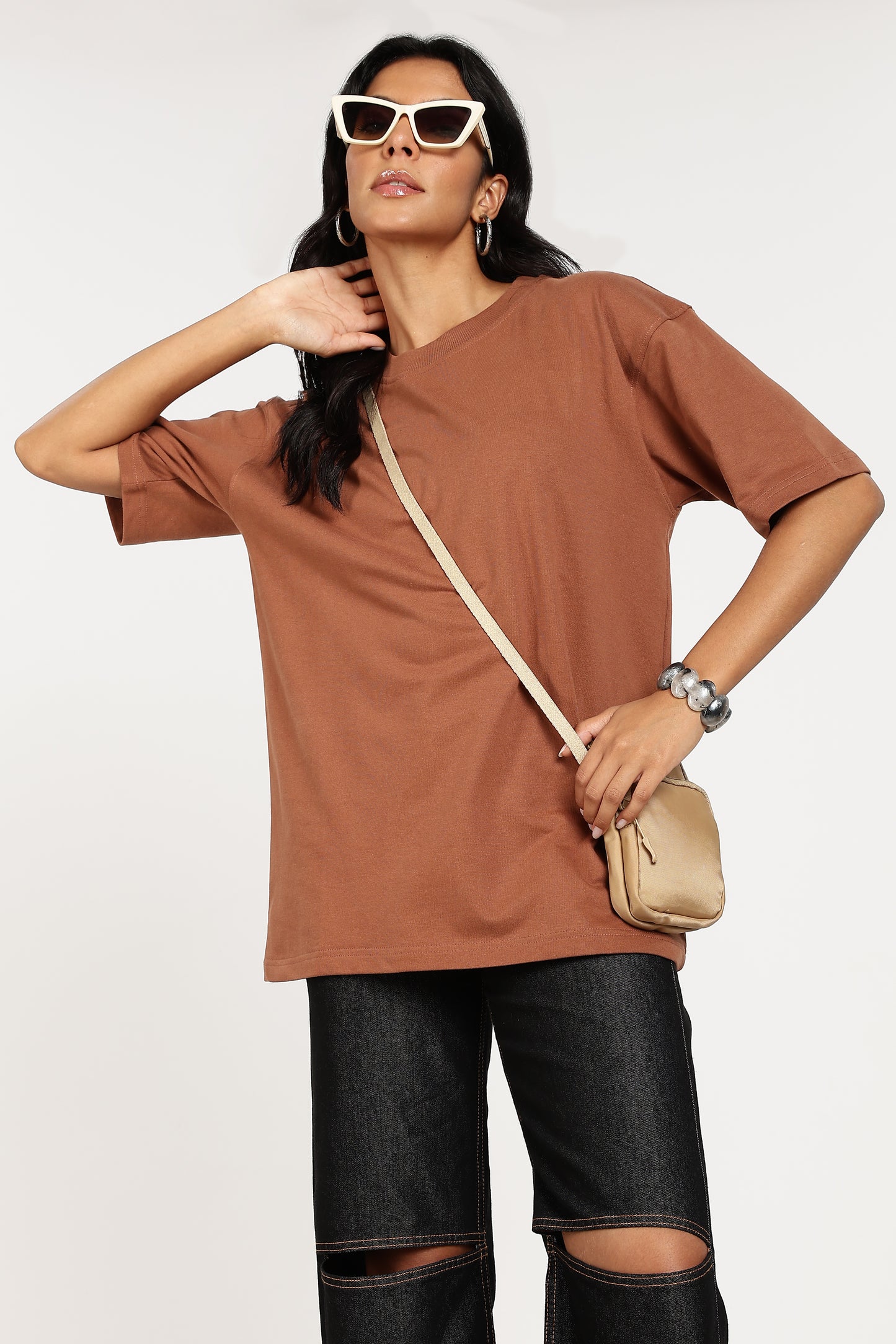 CHOCOLATE SCENTED SOLID BROWN T-SHIRT