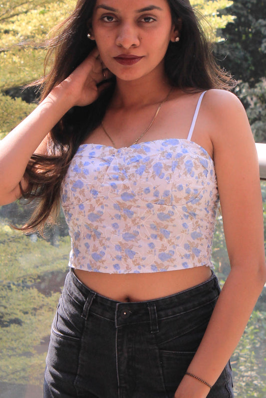 White Floral Top