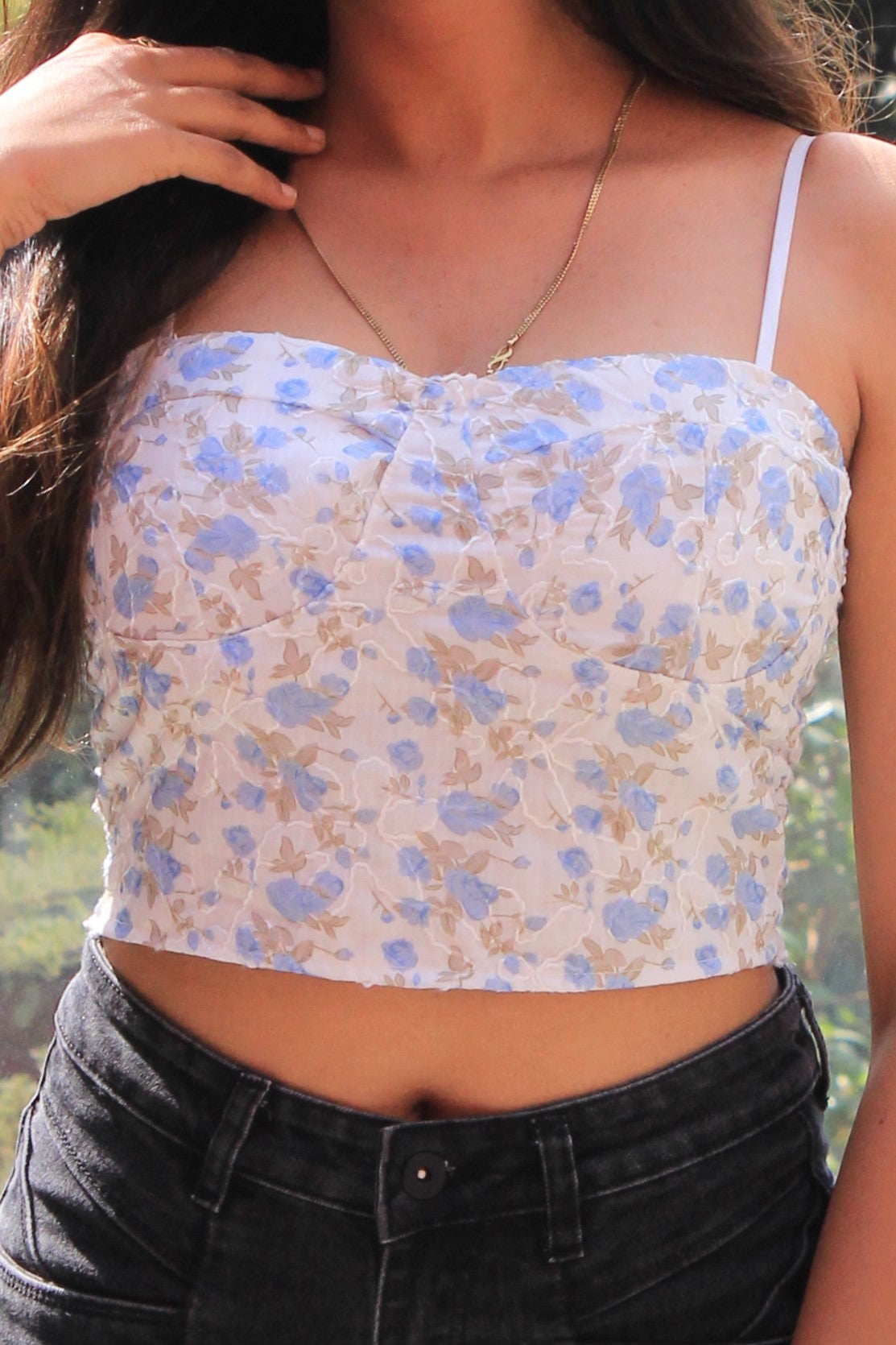 White Floral Top