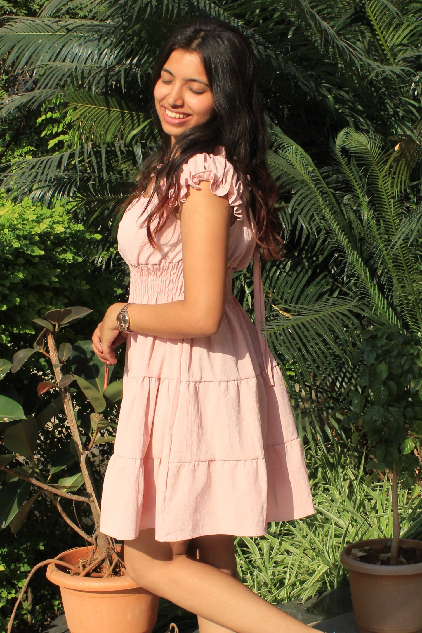 Tierd Tube Dress : Pink