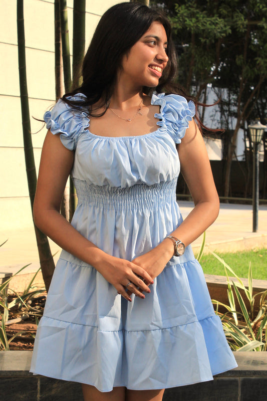 Tierd Tube Dress : Blue